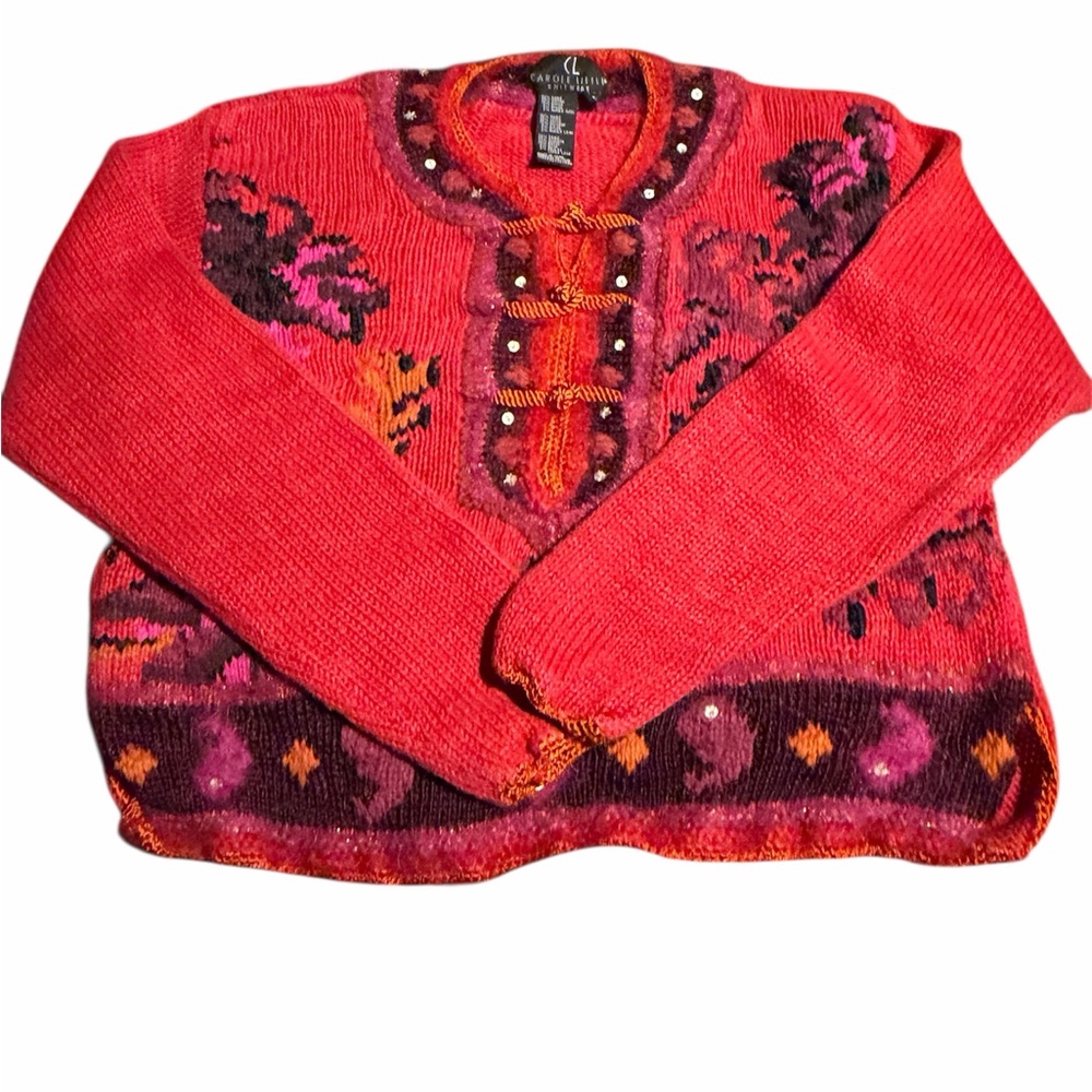 VTG Carole Little Boho Knit Sweater